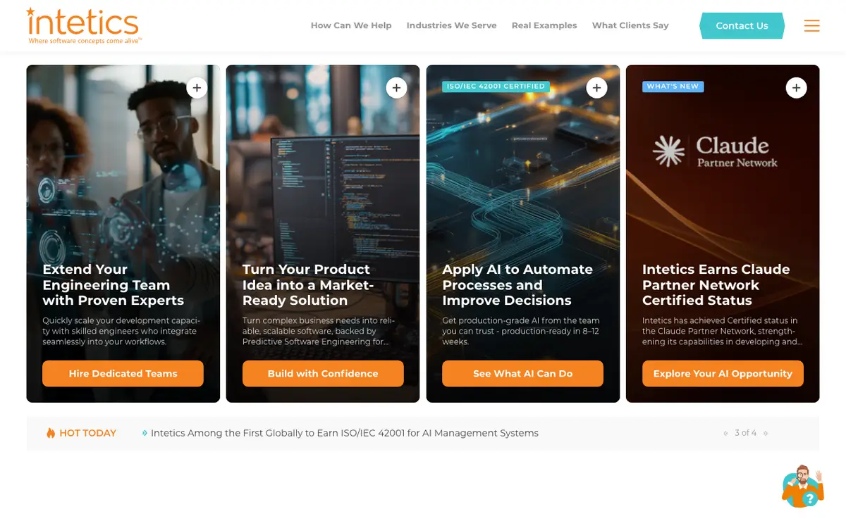Intetics homepage