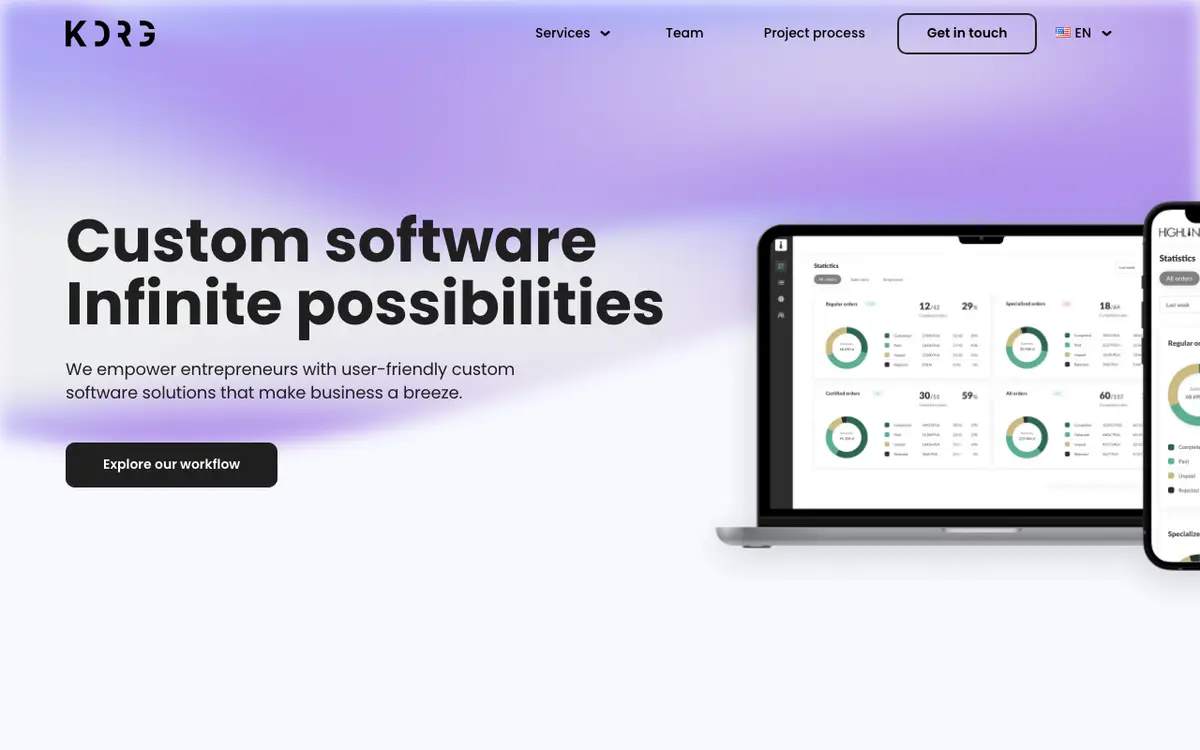 korg.software homepage