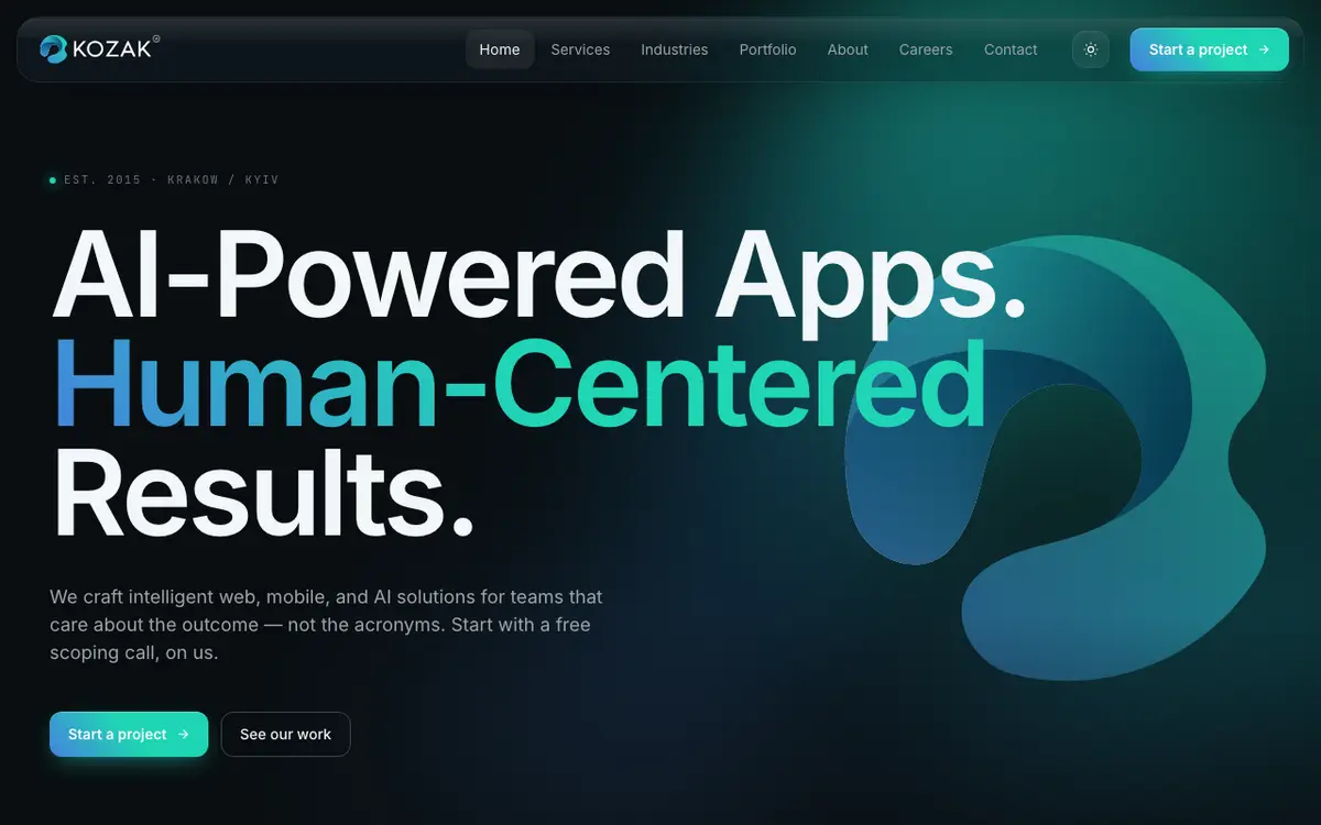 Kozak Agency homepage