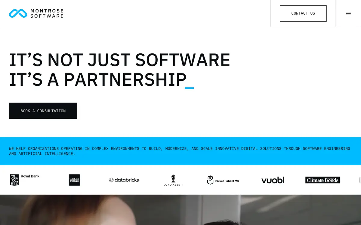 Montrose Software homepage
