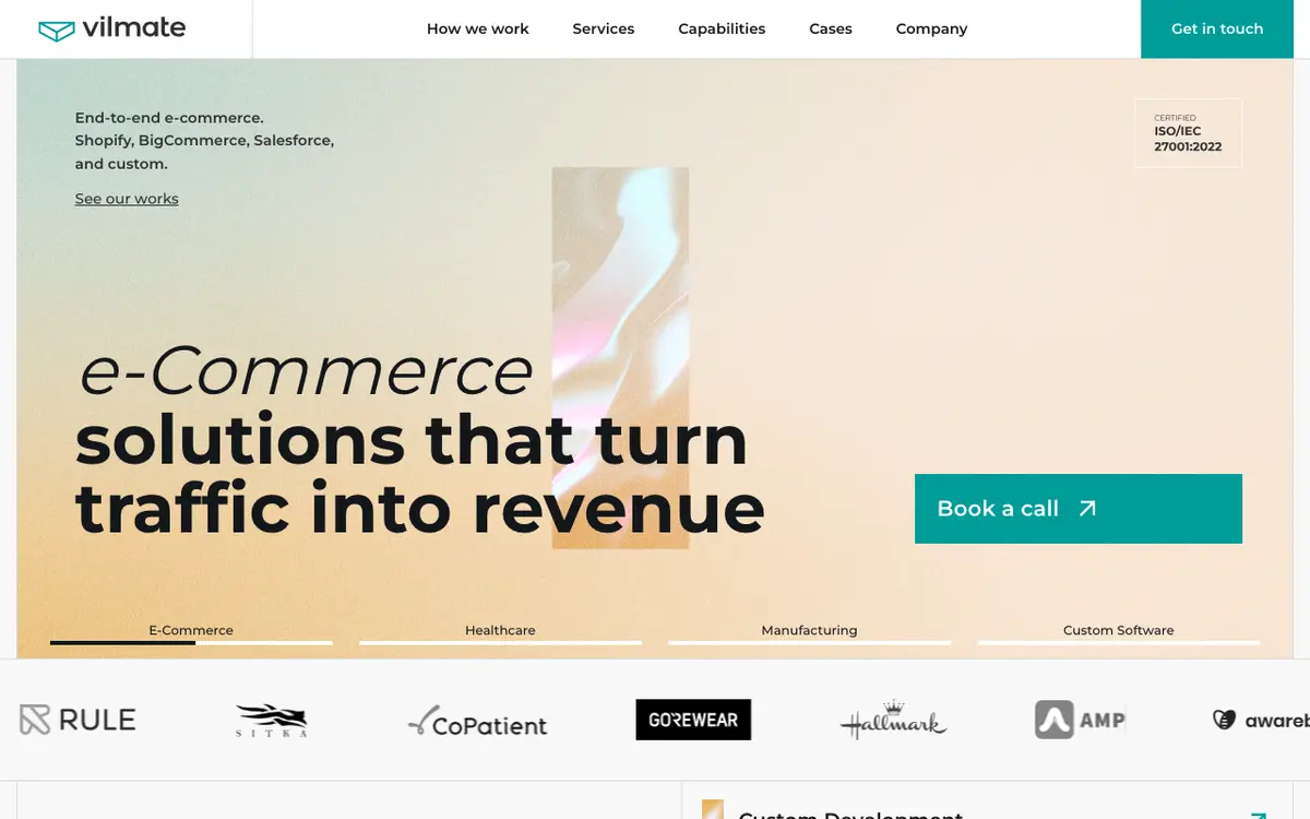 Vilmate homepage
