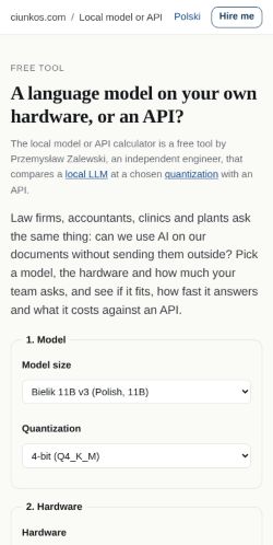 First screen: https://ciunkos.com/local-llm-calculator