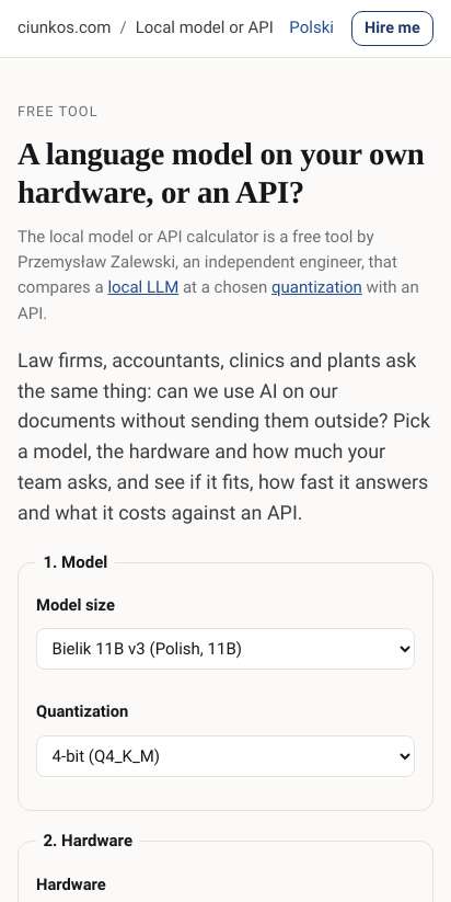 First screen: https://ciunkos.com/local-llm-calculator