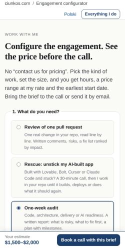 First screen: https://ciunkos.com/engagement-configurator